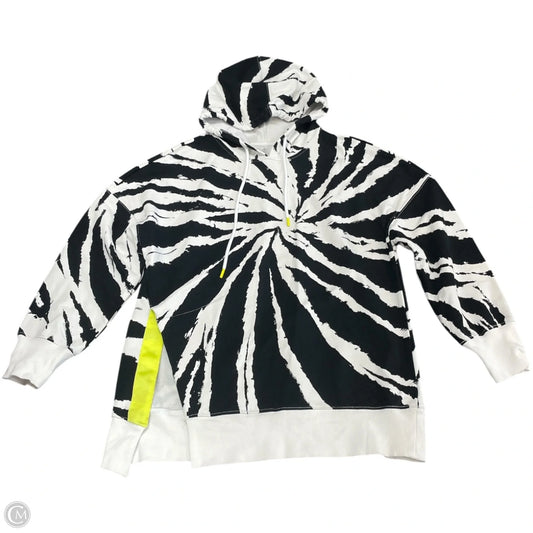 Sweatshirt Hoodie By Fabletics In Black & White, Size: M