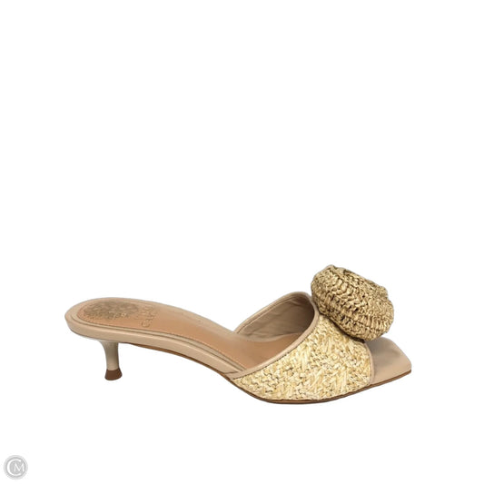 Sandals Heels Kitten By Vince Camuto In Tan, Size: 6