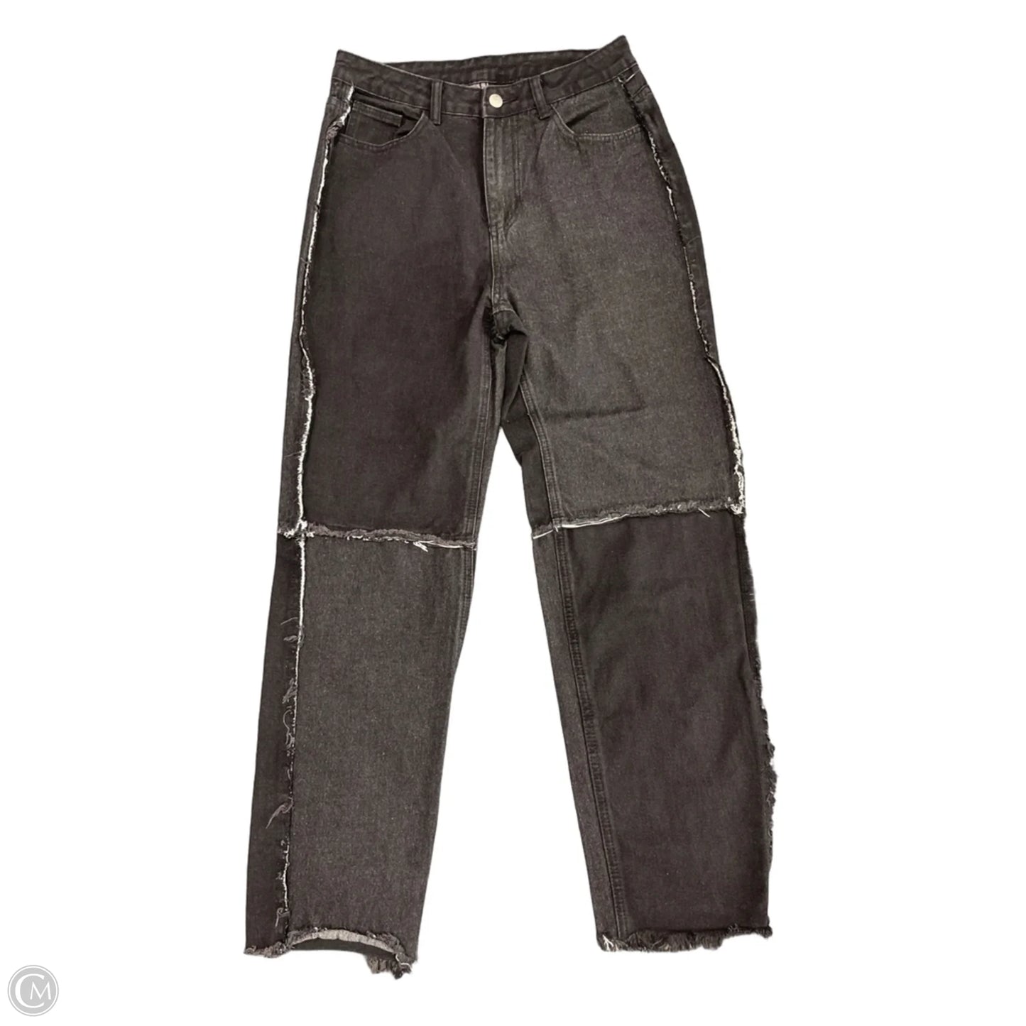 Jeans Straight By Shein In Black Denim, Size: M
