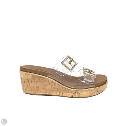 Sandals Heels Wedge By Corkys In Clear, Size: 10