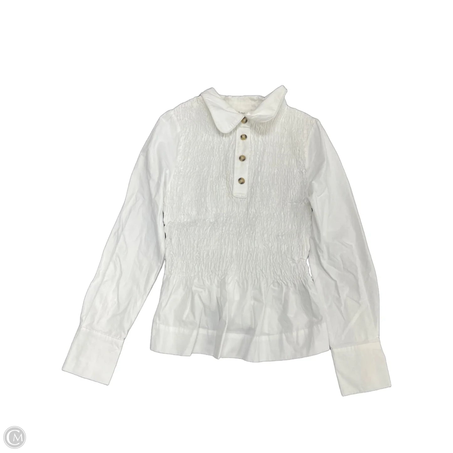 Blouse Long Sleeve By Bohme In White, Size: S