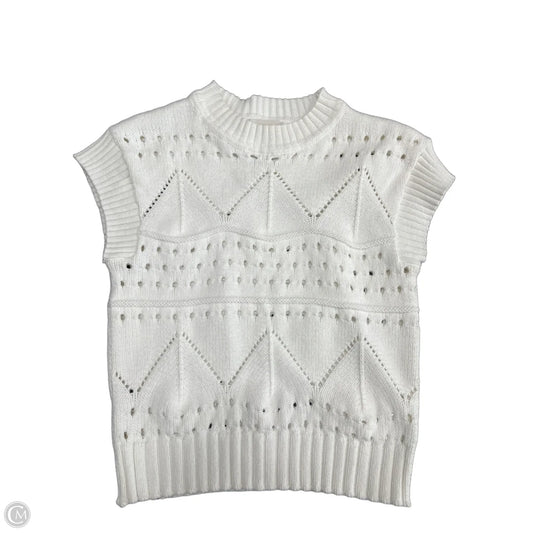 Sweater Short Sleeve By Industry In Ivory, Size: Xs