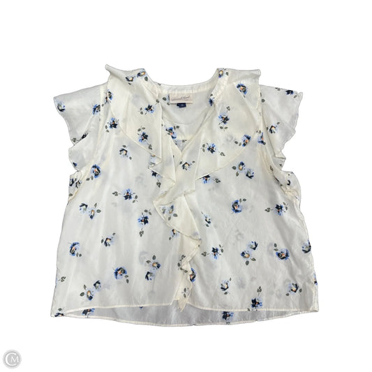 Top Short Sleeve By Universal Thread In Floral Print, Size: M