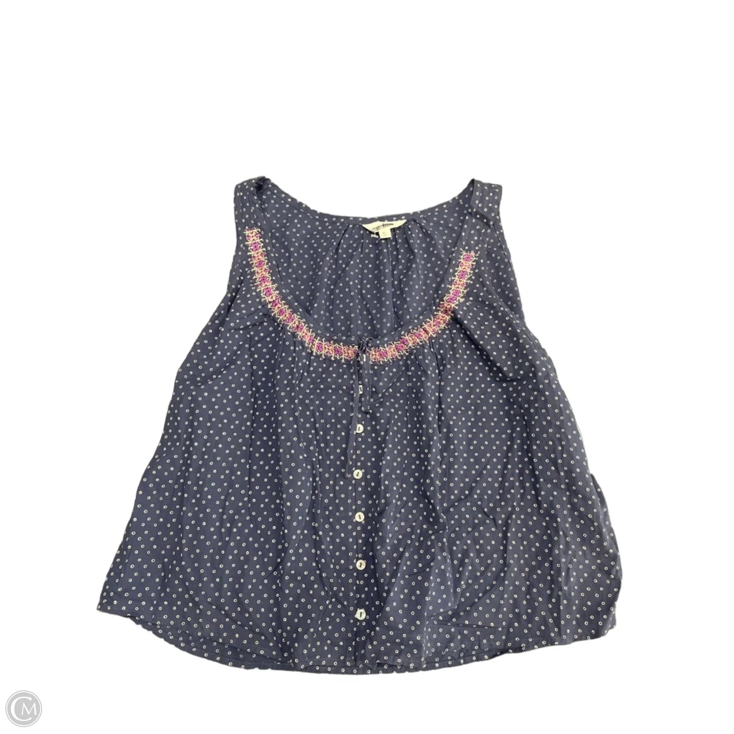 Top Sleeveless By Lucky Brand In Navy, Size: Xl