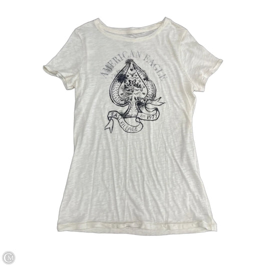 Top Short Sleeve Basic By American Eagle In Beige, Size: Xl