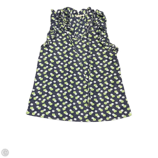 Blouse Sleeveless By Entro In Blue & Green, Size: S