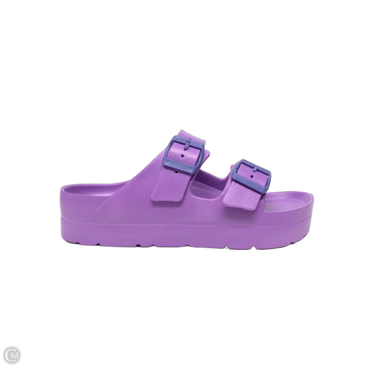Sandals Flats By Lane Bryant In Purple, Size: 7