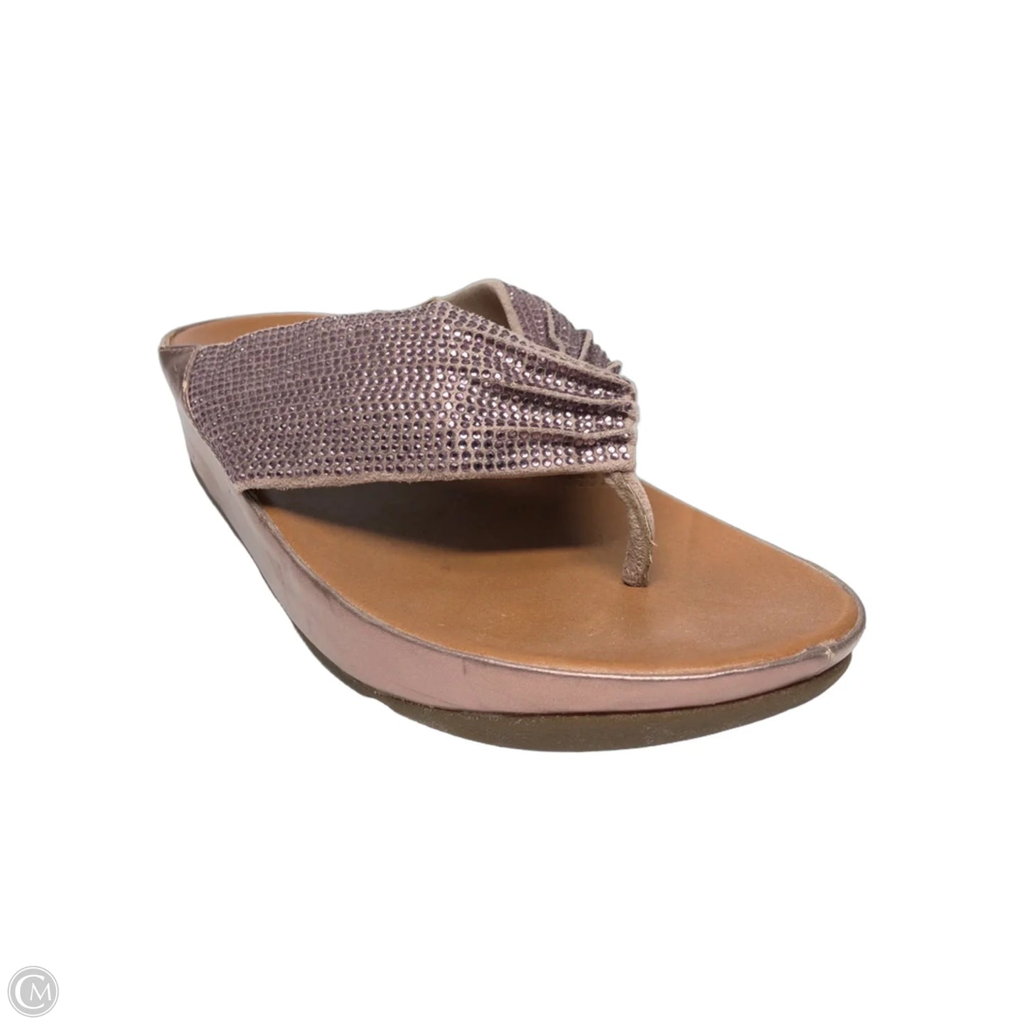 Sandals Heels Wedge By Fitflop In Purple, Size: 6