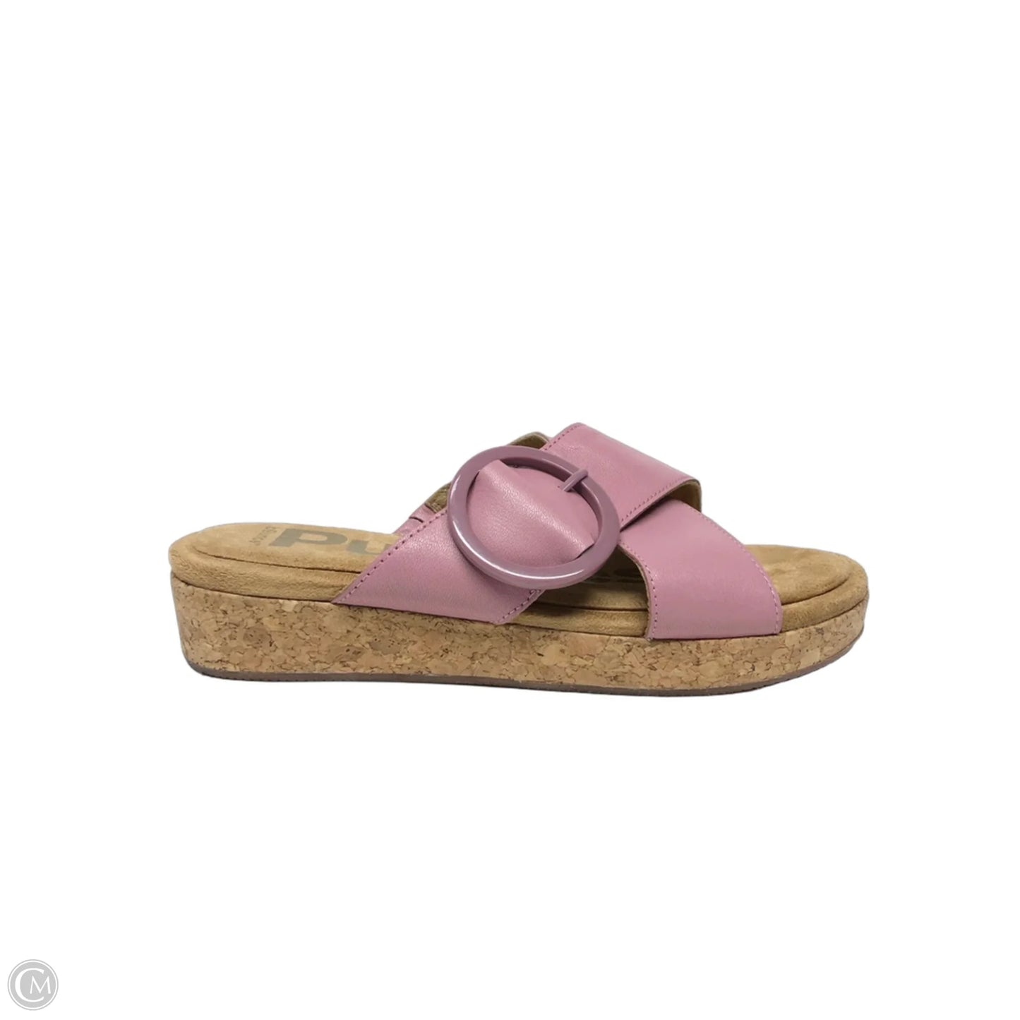 Sandals Heels Wedge By Hush Puppies In Pink & Purple, Size: 8