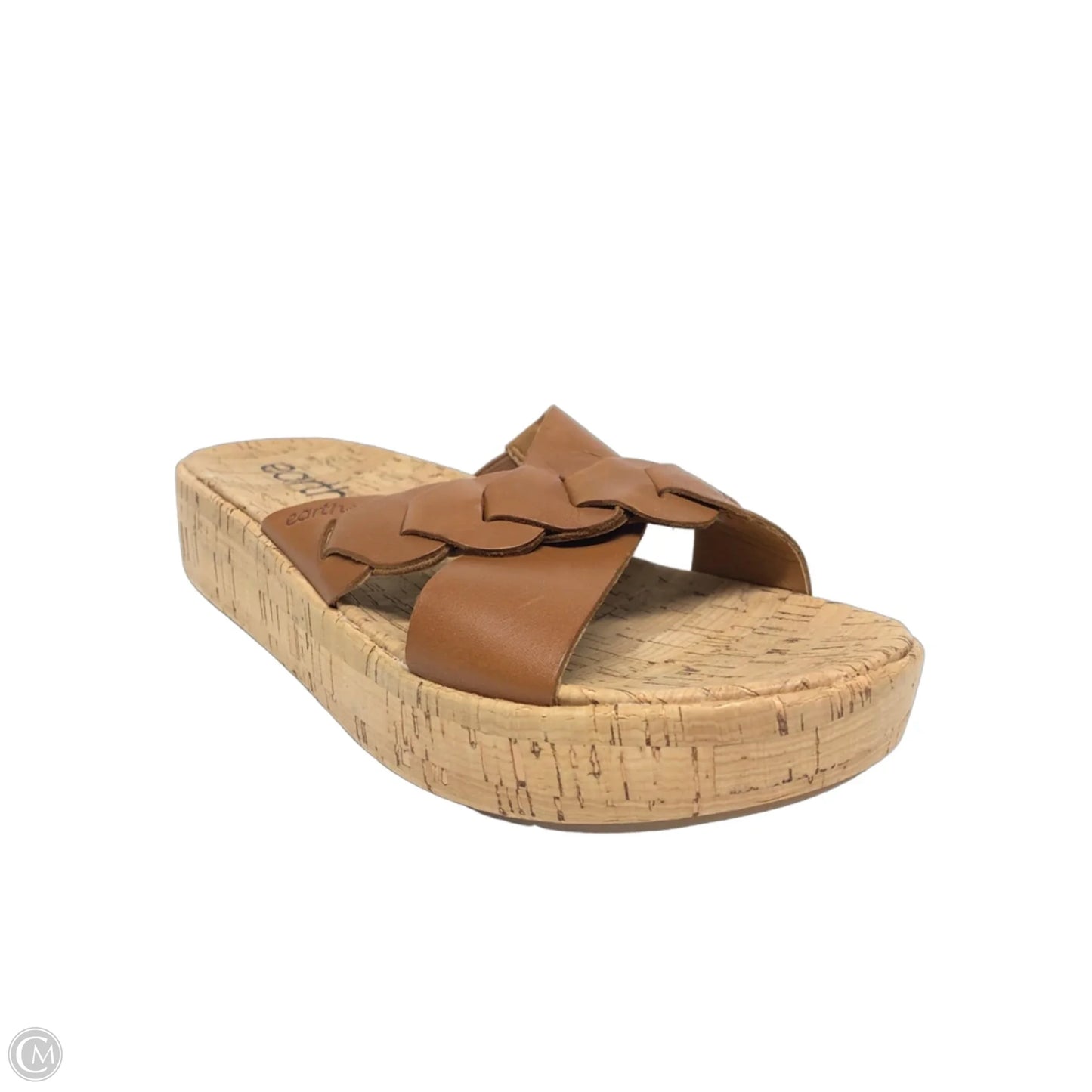 Sandals Heels Wedge By Earth In Brown, Size: 7
