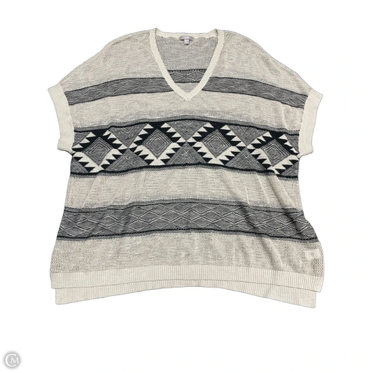 Top Short Sleeve By J. Jill In Black & Tan, Size: 1x