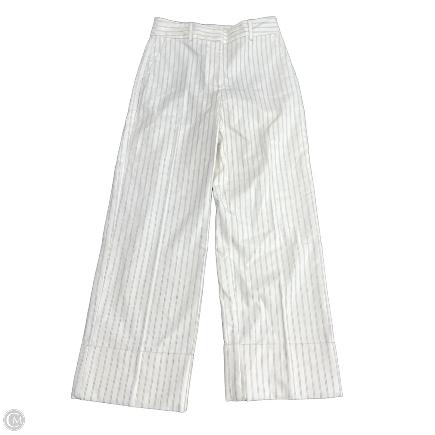 Pants Cropped By Loft In Striped Pattern, Size: 0p