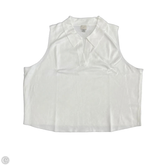 Top Sleeveless By A New Day In White, Size: 2x