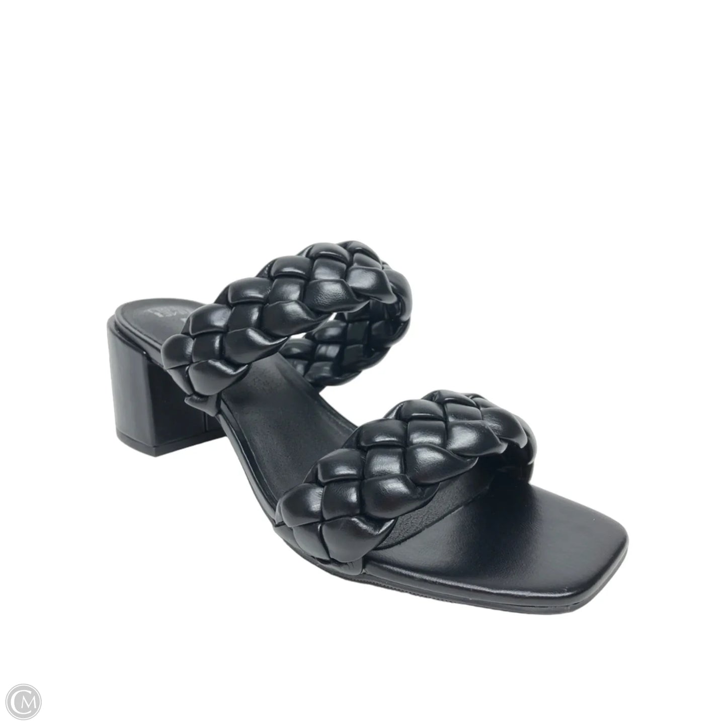 Sandals Heels Block By Time And Tru In Black, Size: 9.5