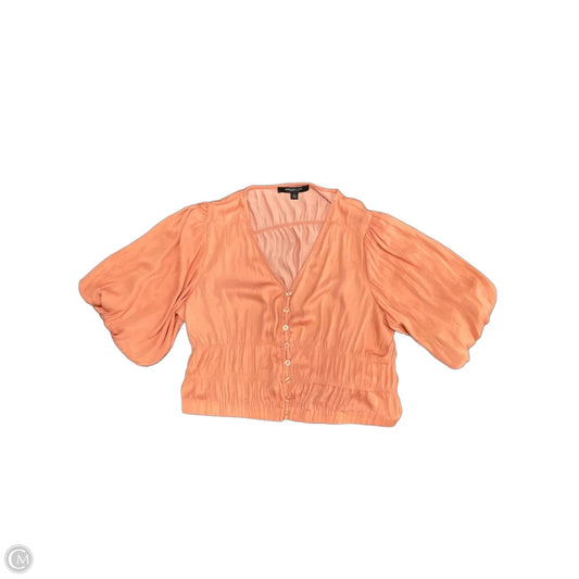 Blouse Short Sleeve By Marc New York In Coral, Size: L