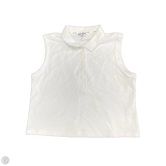 Top Sleeveless By Dkny In White, Size: M