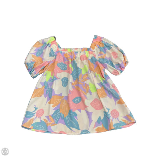 Blouse Short Sleeve By Entro In Floral Print, Size: S
