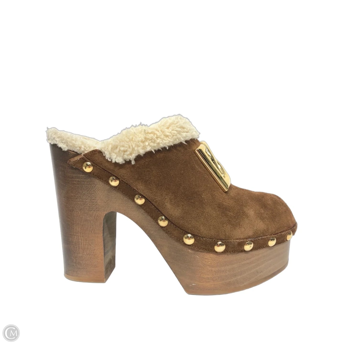 Shoes Luxury Designer By Dolce And Gabbana In Brown, Size: 8.5