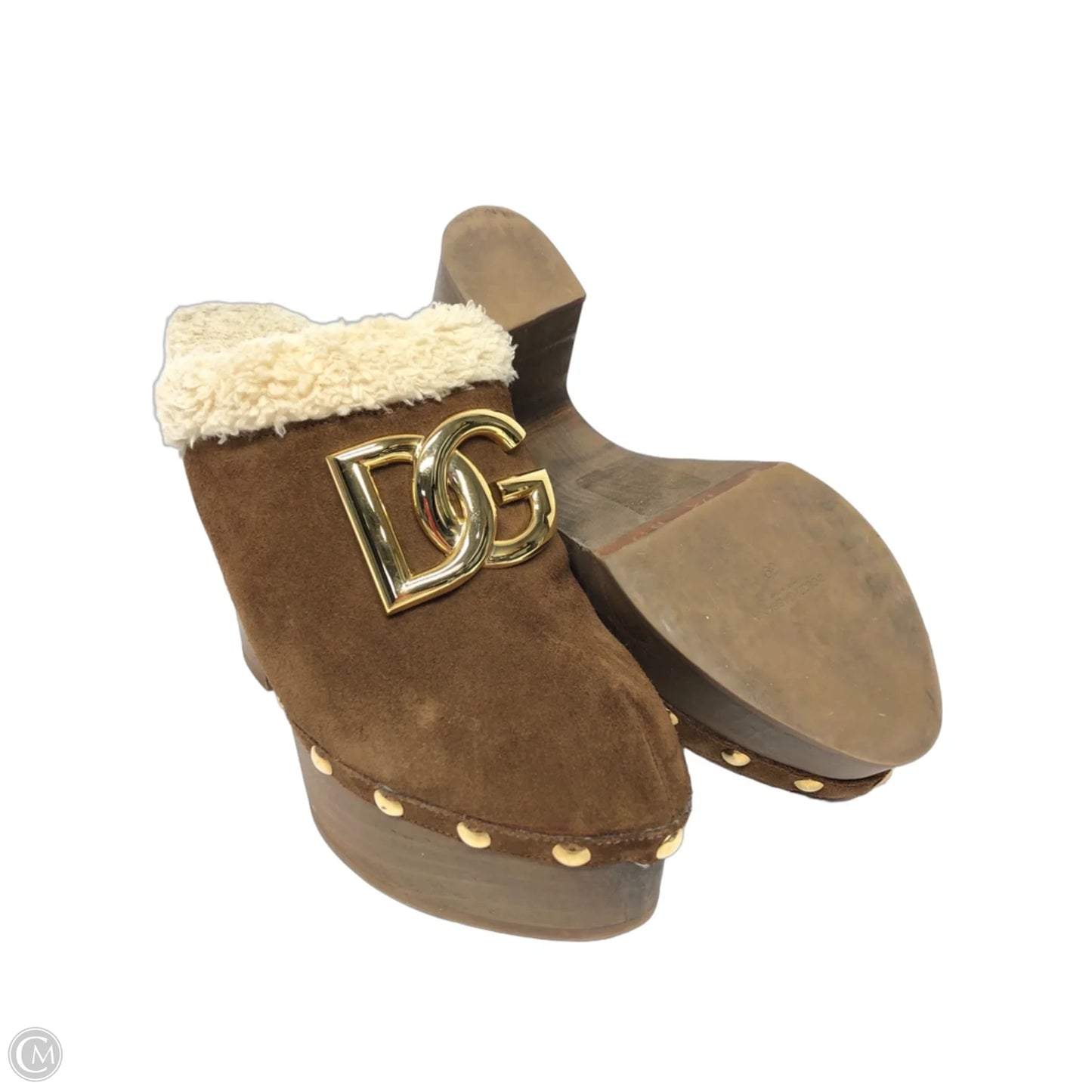 Shoes Luxury Designer By Dolce And Gabbana In Brown, Size: 8.5