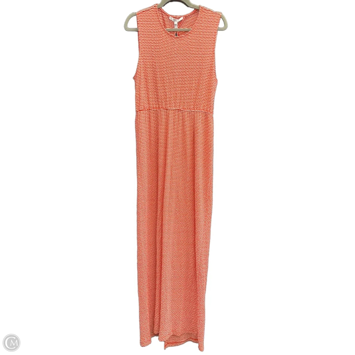 Dress Designer By Derek Lam In Orange & White, Size: 8