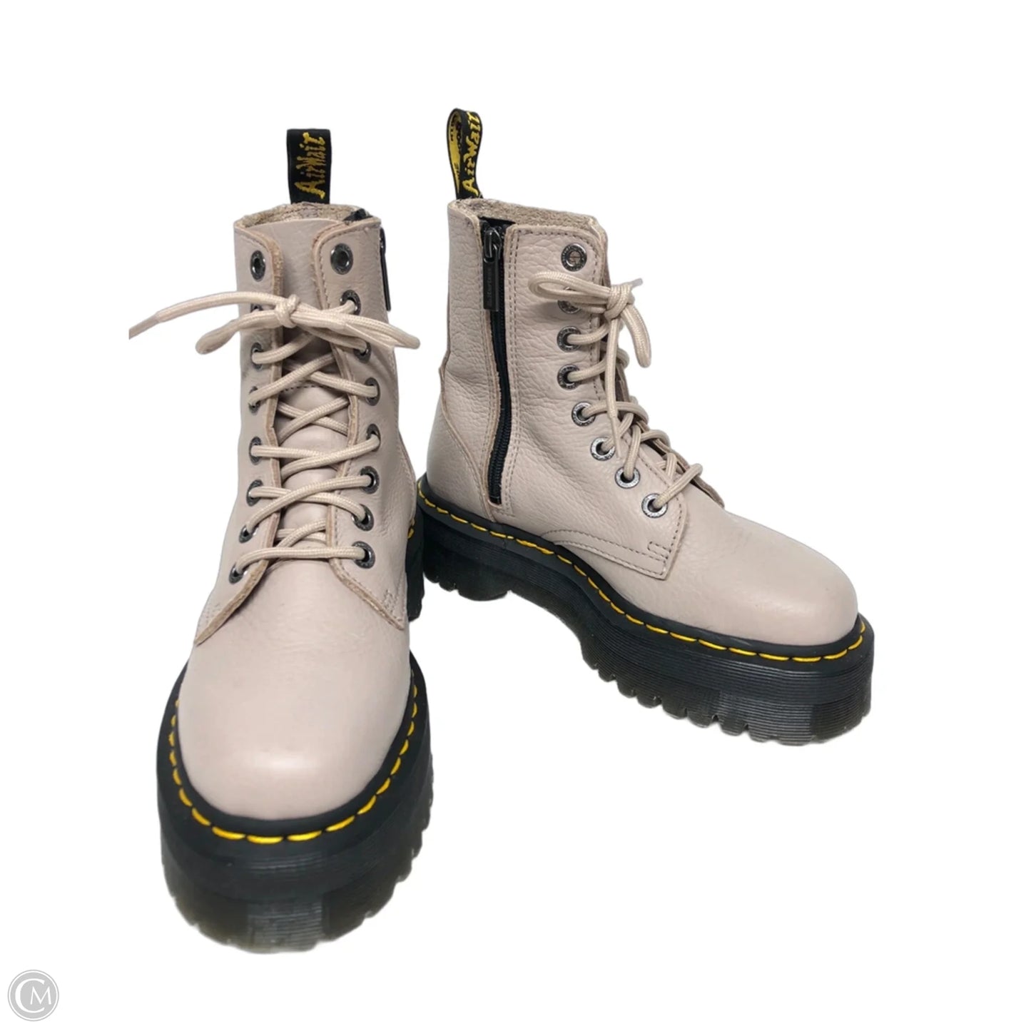 Boots Combat By Dr Martens In Beige, Size: 7