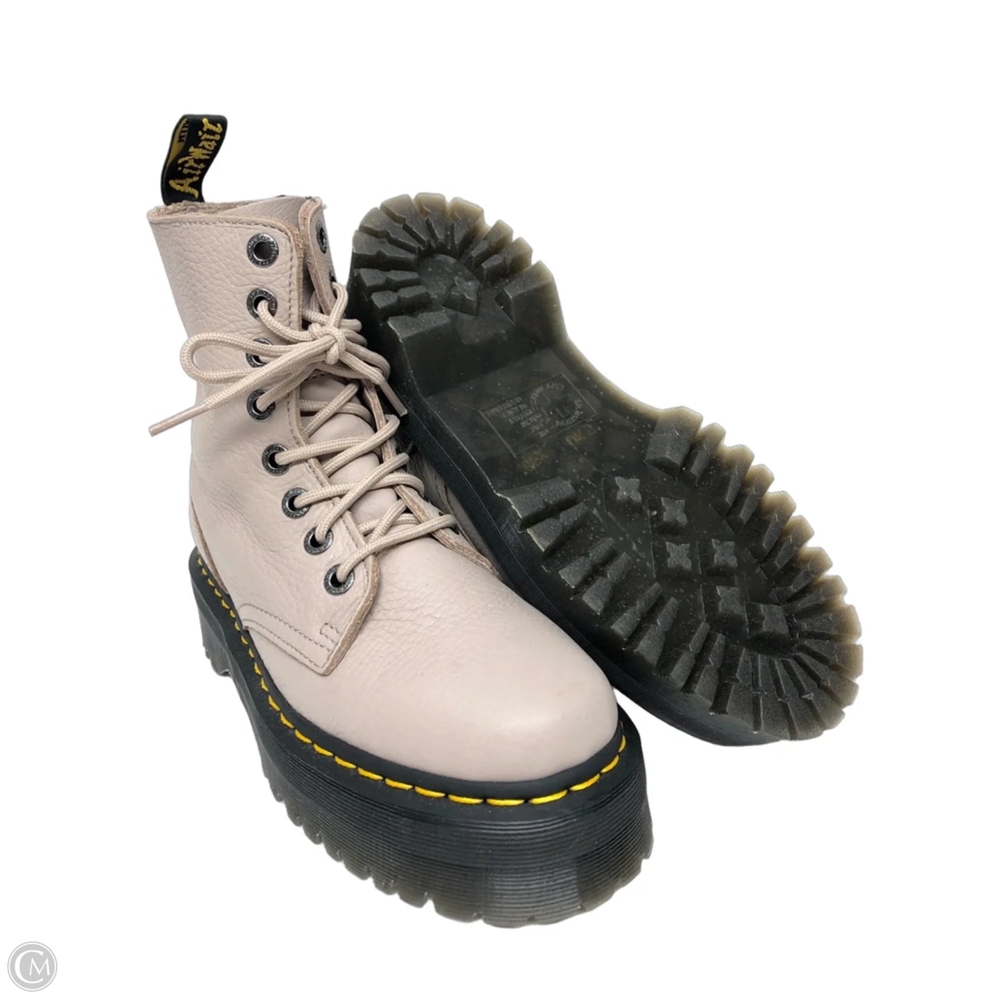 Boots Combat By Dr Martens In Beige, Size: 7