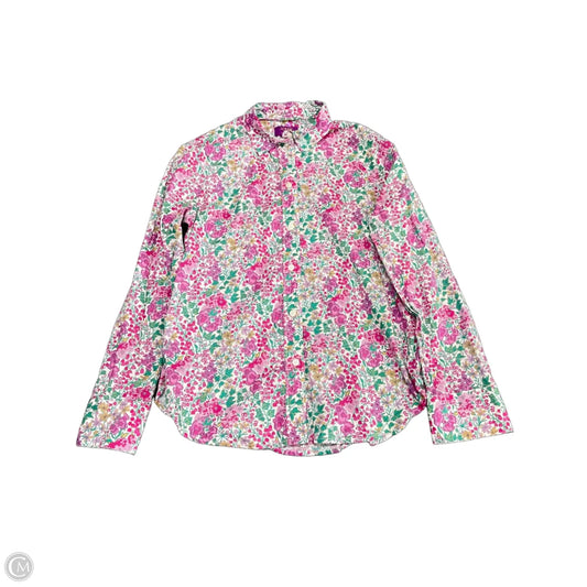 Top Long Sleeve By J. Crew In Floral Print, Size: 8