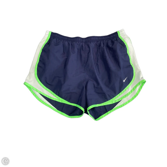Athletic Shorts By Nike Apparel In Blue & Green, Size: L