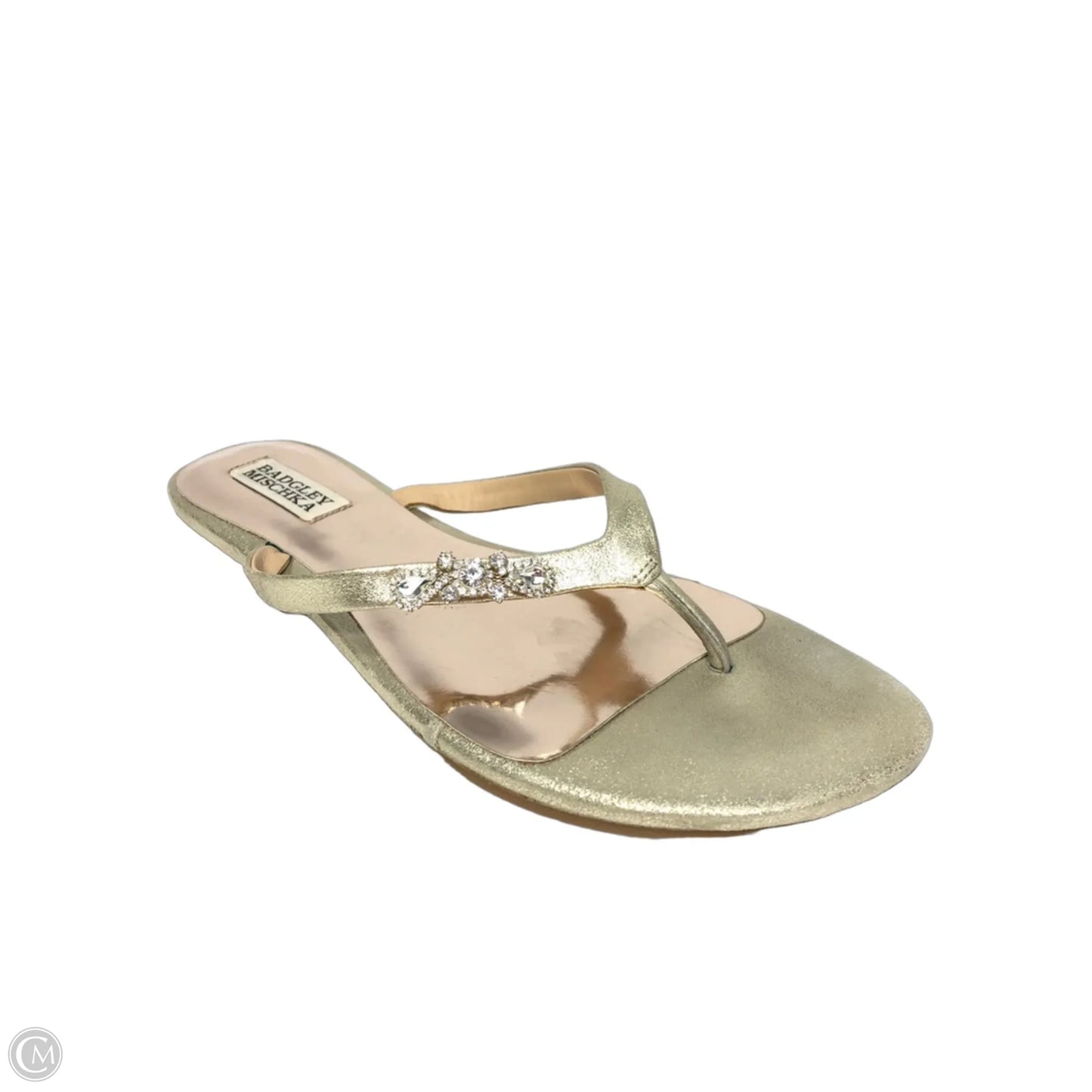 Sandals Flats By Badgley Mischka In Gold, Size: 8