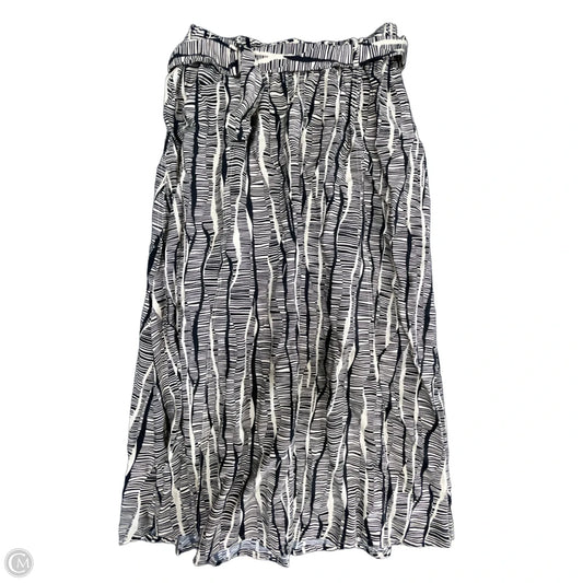 Skirt Midi By Nine West In Black & Cream, Size: M
