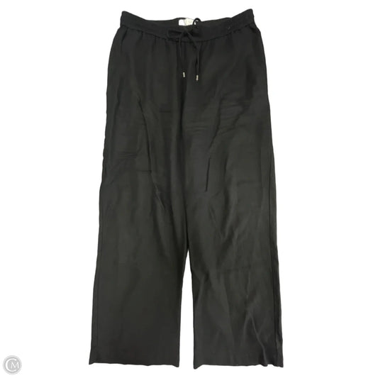 Pants Linen By Zara In Black, Size: Xl