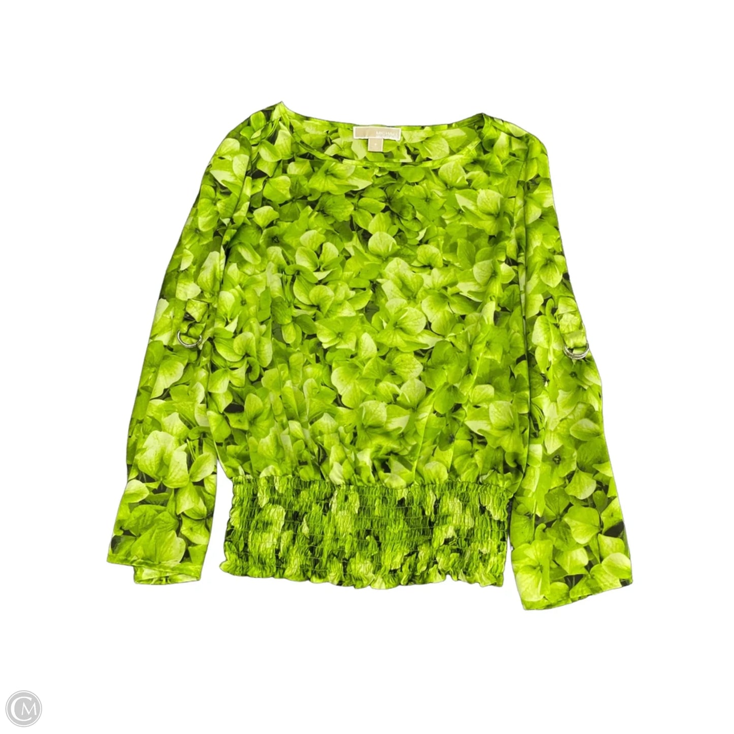 Blouse Long Sleeve By Michael By Michael Kors In Green, Size: S