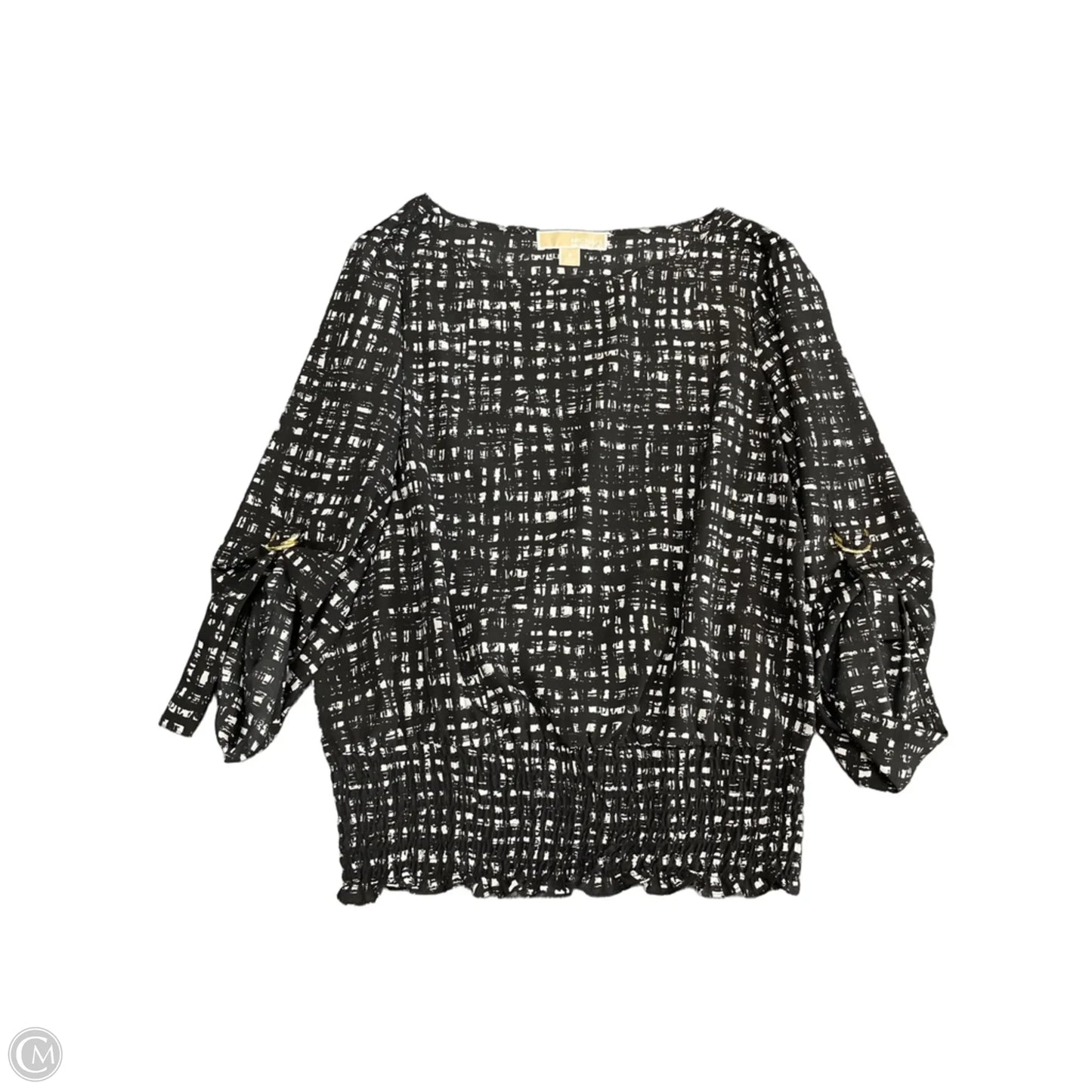 Blouse Long Sleeve By Michael By Michael Kors In Black, Size: S
