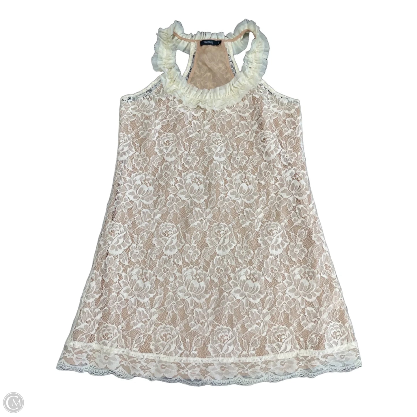 Dress Casual Short By Theme In Beige, Size: L