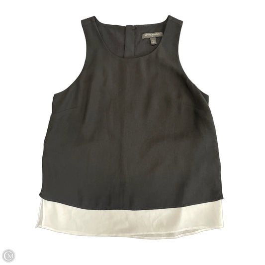 Top Sleeveless By Banana Republic In Black & White, Size: Xs