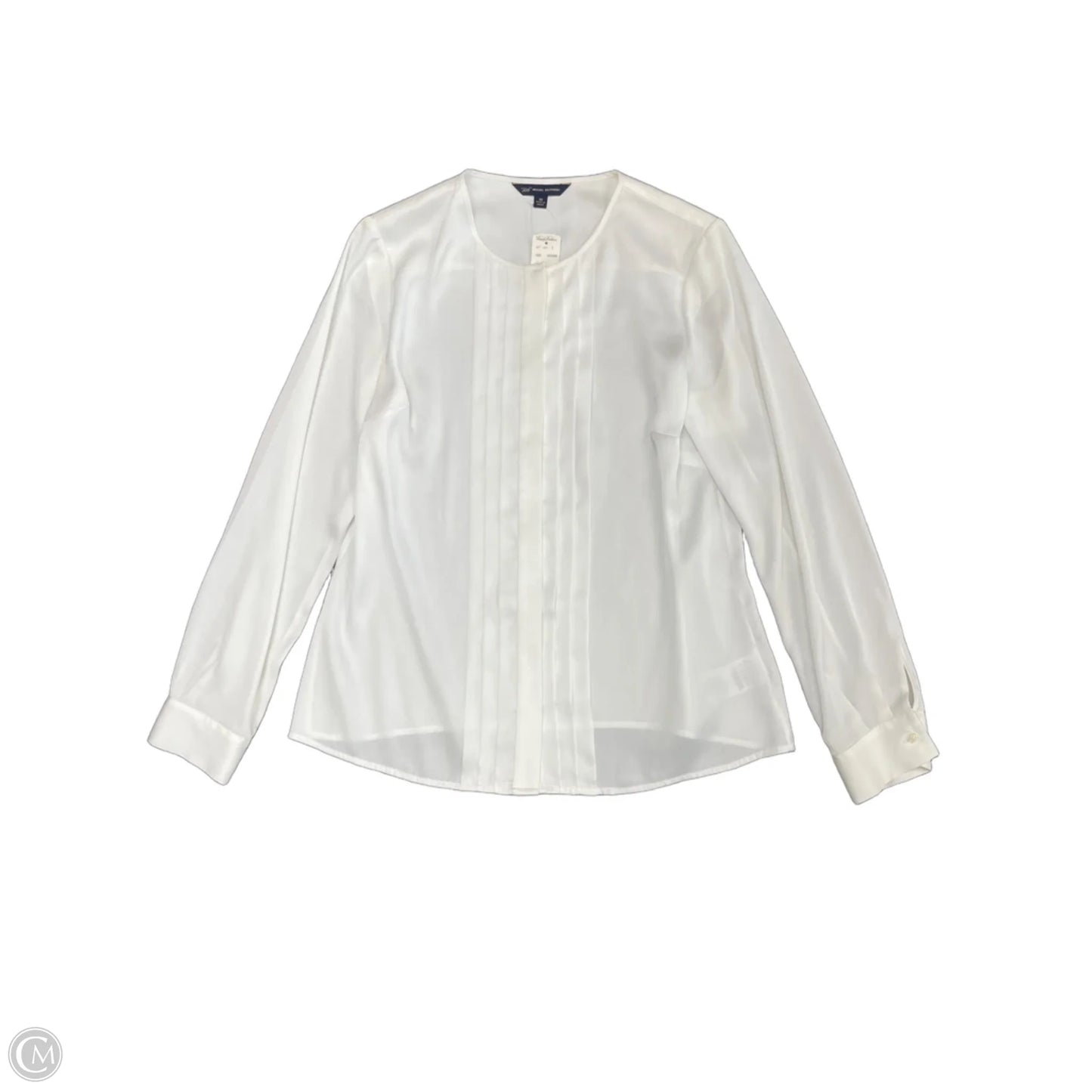 Blouse Long Sleeve By Brooks Brothers In Ivory, Size: 10
