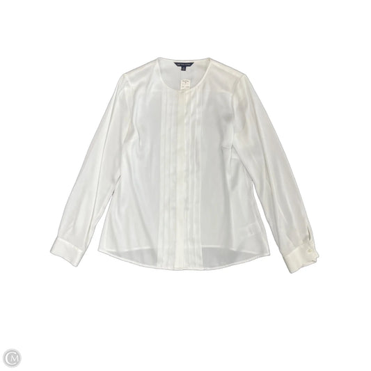 Blouse Long Sleeve By Brooks Brothers In Ivory, Size: 10