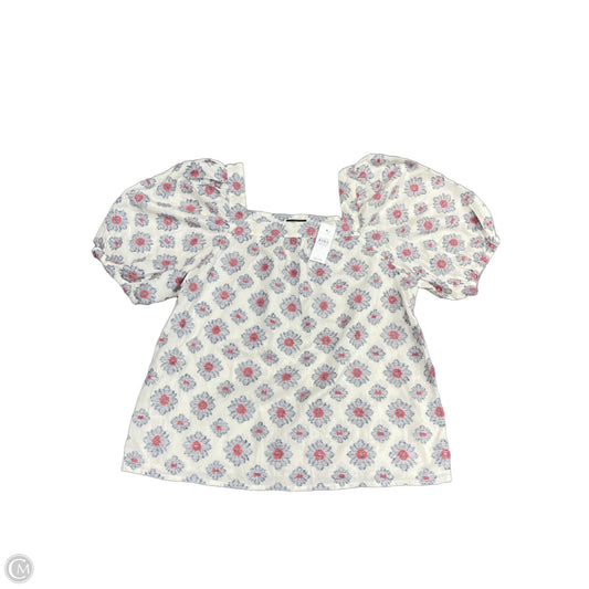 Top Short Sleeve By Ann Taylor In Floral Print, Size: S