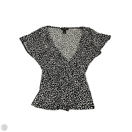 Top Short Sleeve By White House Black Market In Black & White, Size: S
