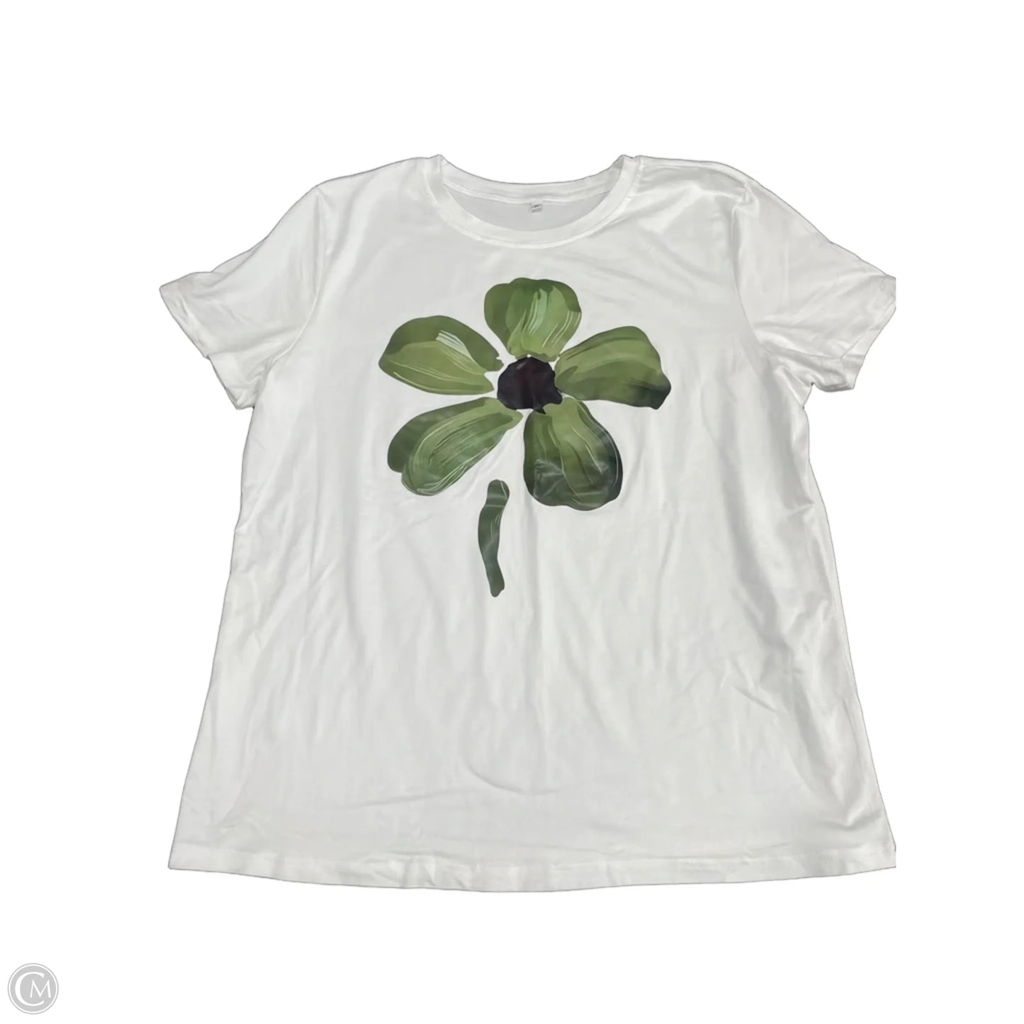 Top Short Sleeve Basic By Cme In White, Size: Xl