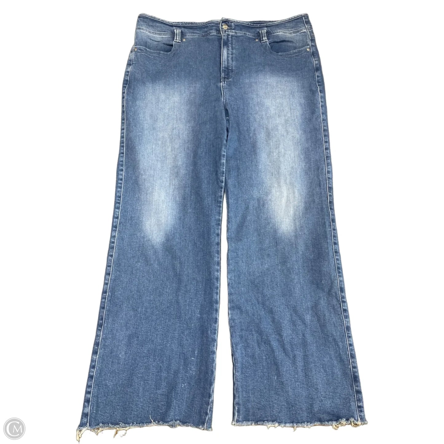 Jeans Wide Leg By Not Your Daughters Jeans In Blue Denim, Size: 18