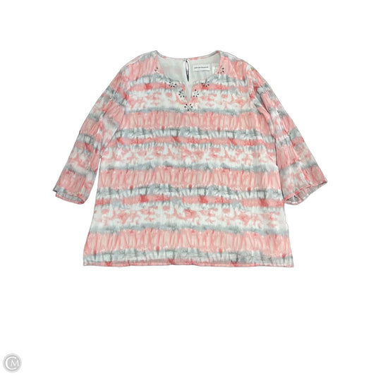 Blouse Short Sleeve By Cece In Blue, Size: Xl