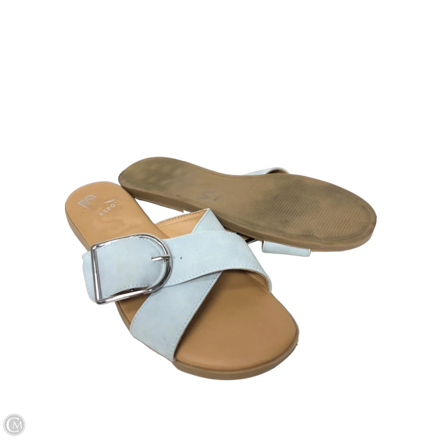 Sandals Flats By Report In Grey, Size: 8.5