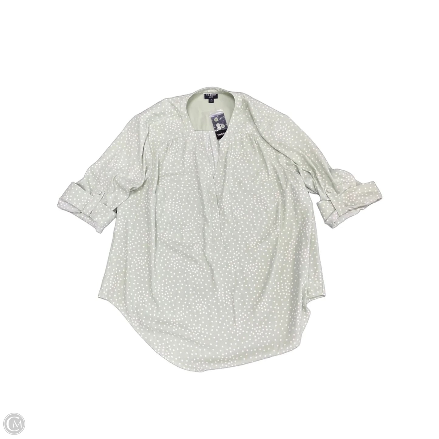 Top 3/4 Sleeve By Torrid In Green, Size: L