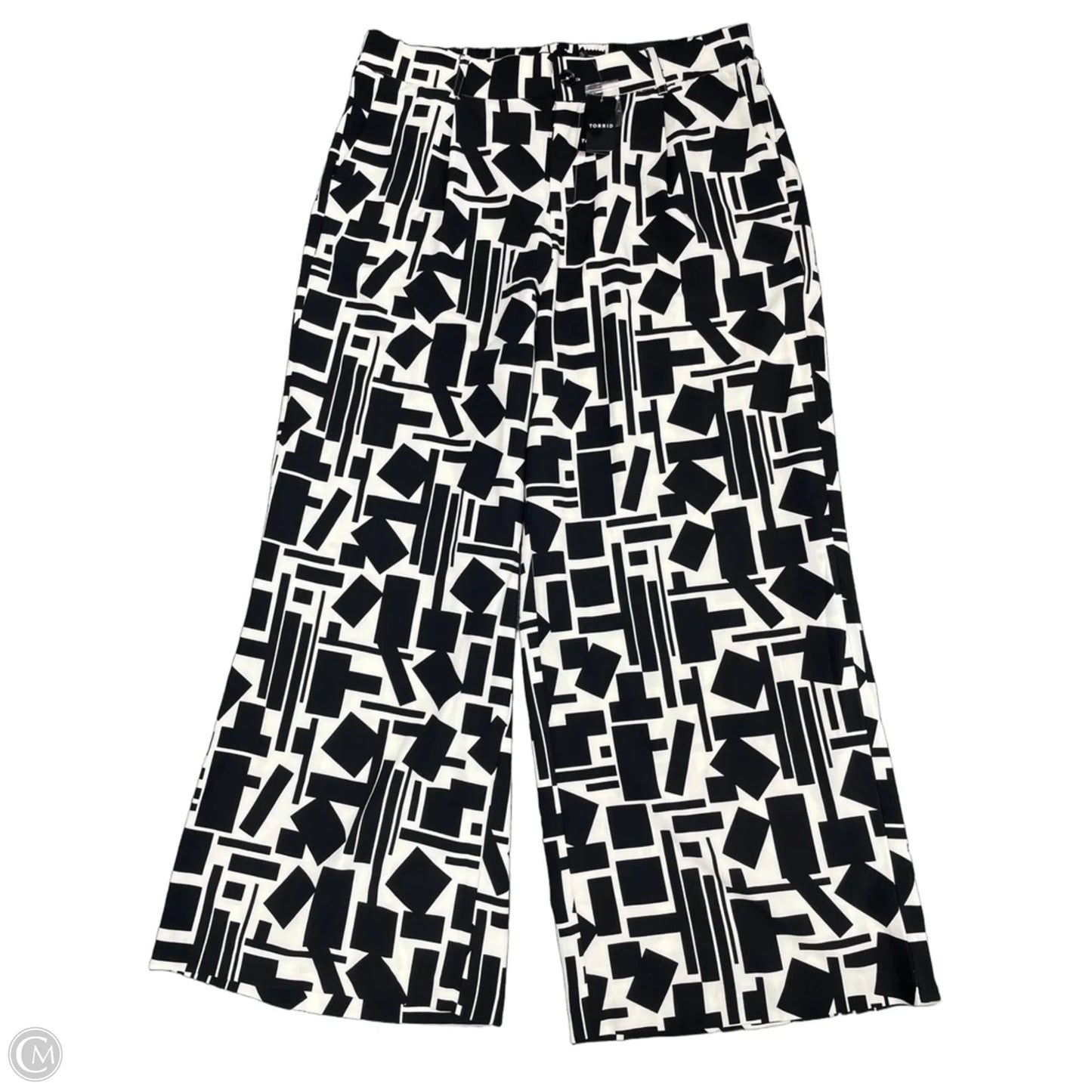 Pants Wide Leg By Studio 1 In Black & White, Size: 16