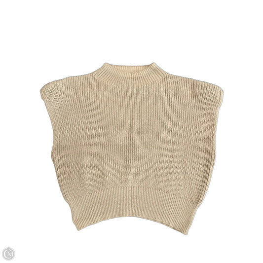 Sweater Short Sleeve By Cider In Tan, Size: Xl
