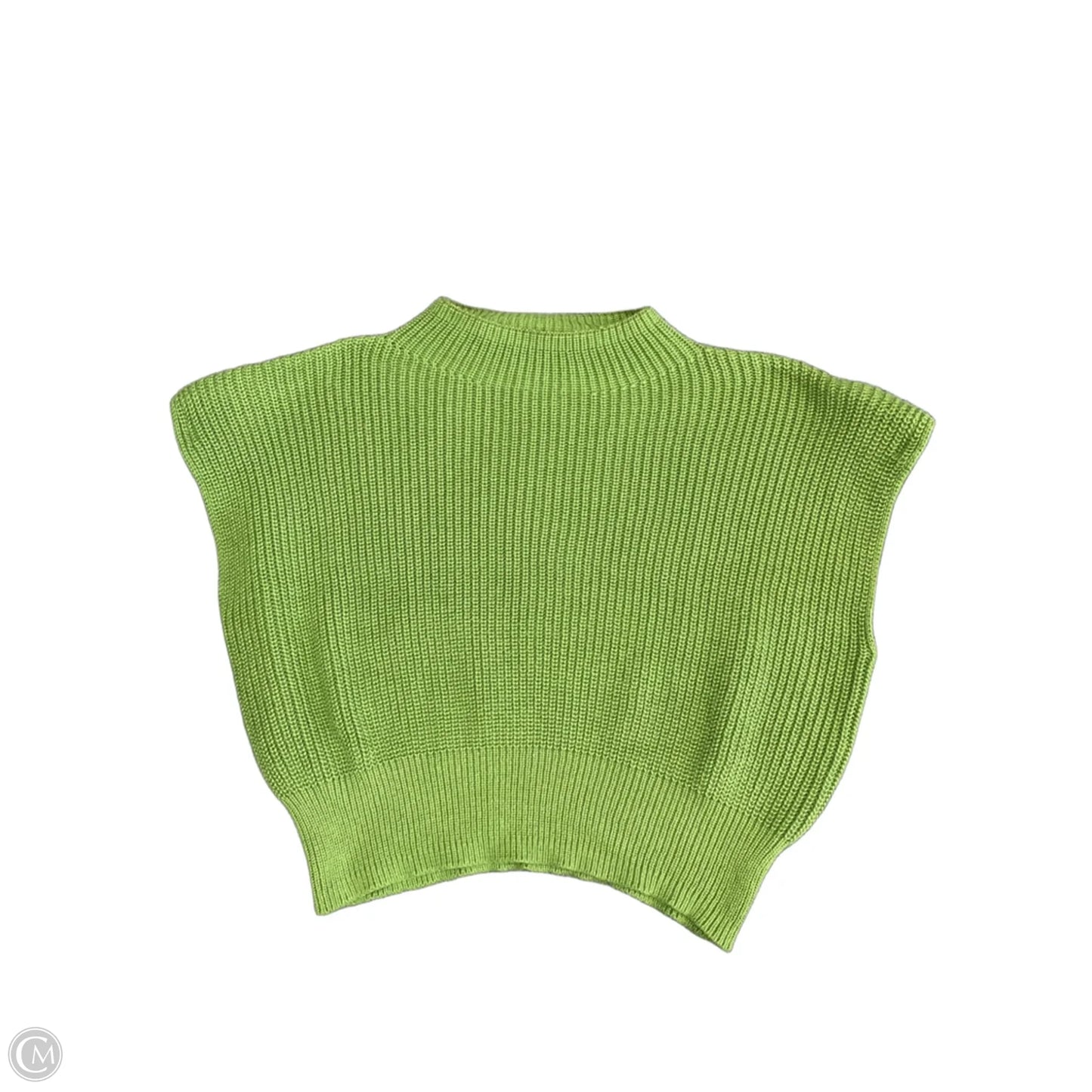 Sweater Short Sleeve By Cider In Green, Size: Xl