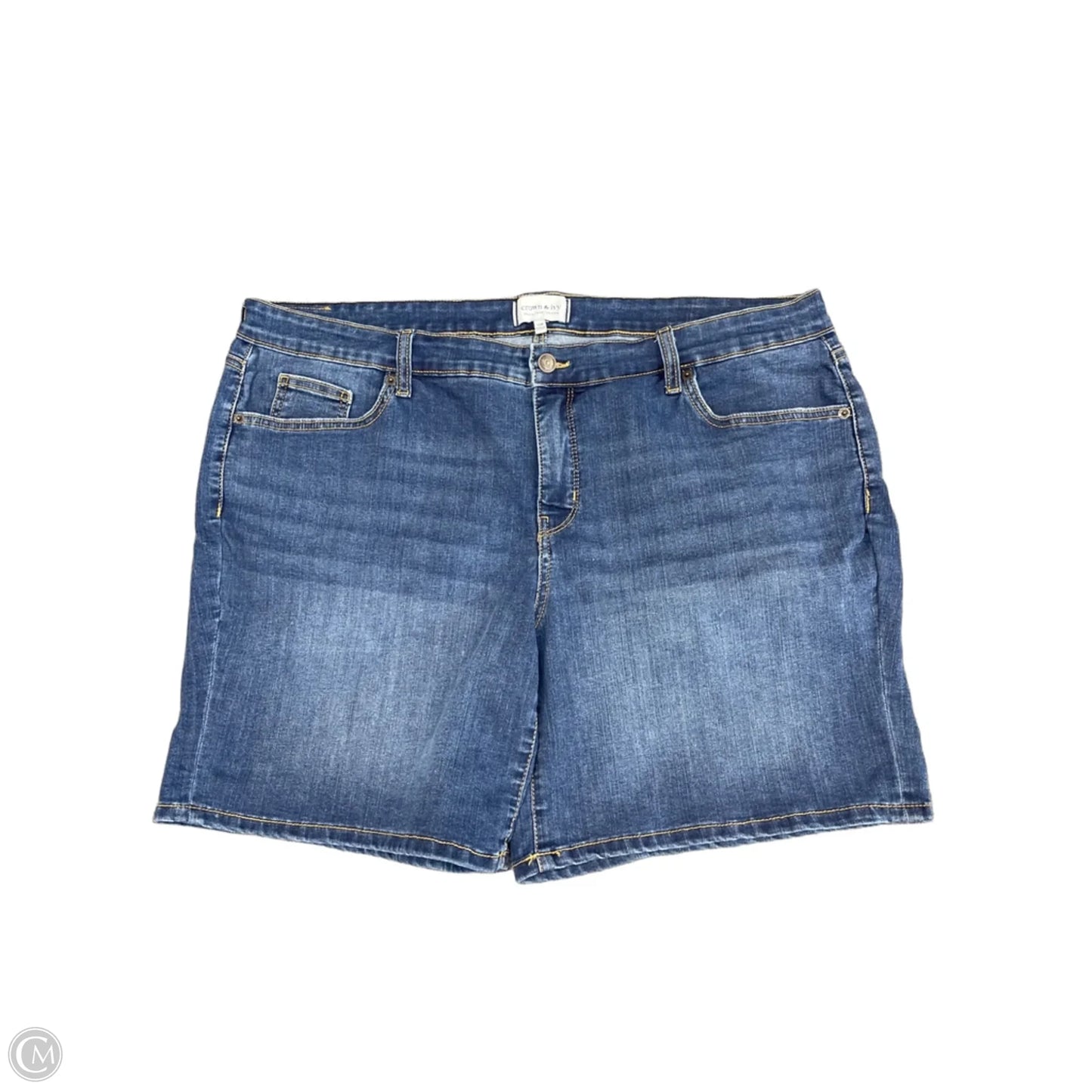 Shorts By Crown And Ivy In Blue Denim, Size: 18