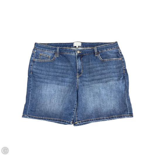 Shorts By Crown And Ivy In Blue Denim, Size: 18