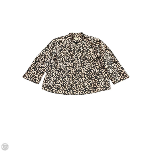 Blazer By Loft In Leopard Print, Size: Xlp